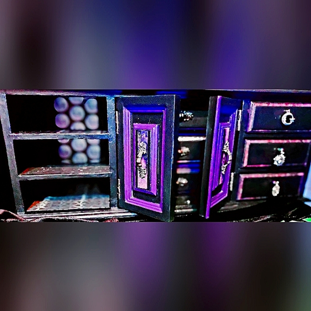 Revamped Black and Purple Jewelry Box
